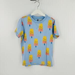 Tea Collection Boys 8 Graphic Popsicle Tee Blue Yellow Short Sleeve Summer